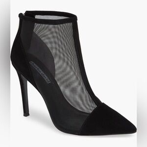 Charles David Black Cashmere Mesh Boot
